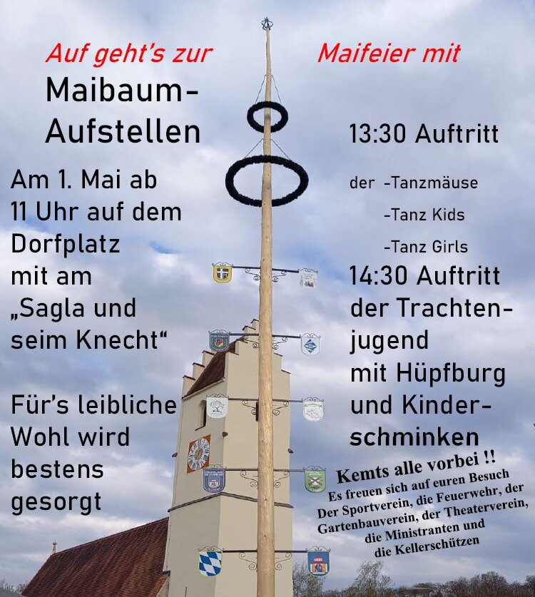 Maibaum-Aufstellen in Alzgern