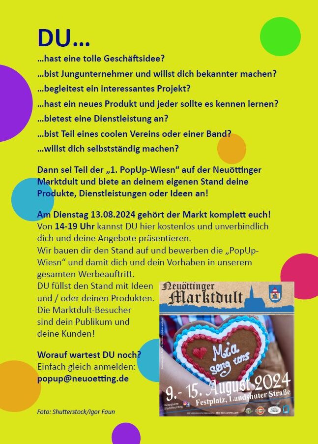 PopUp Wiesn in der Neuöttinger Marktdult